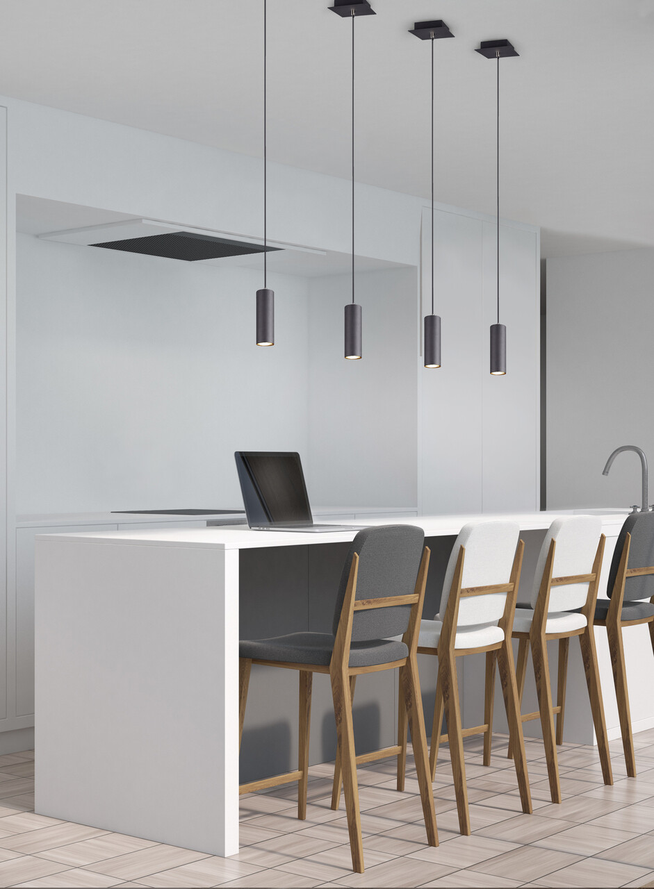 Lustra Marley, TRIO, 12x12x150 cm, 35W, 1x GU10, metal, negru mat - imagine 5